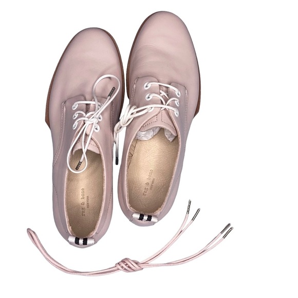rag & bone audrey shoes leather oxfords flats pink 5 - Picture 10 of 13